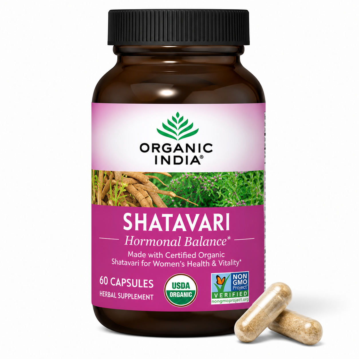 Shatavari Supplement – Organic Capsules for Hormonal Balance 90 Capsules