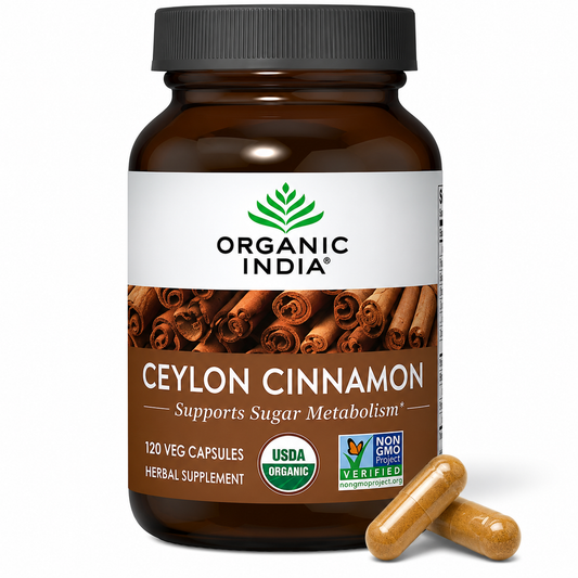 Ceylon Cinnamon Capsules – Organic Metabolism Support Supplement
