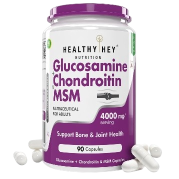 HealthyHey Nutrition Glucosamine Chondroitin and MSM for Cartilage