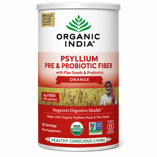 Orange Psyllium Prebiotic & Probiotic Fiber