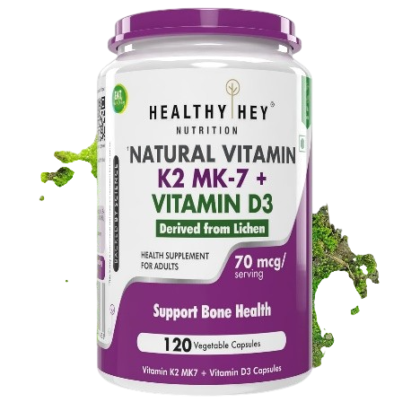 HealthyHey Nutrition Vitamin D3 K2 Supplement Capsules
