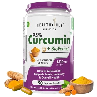 HealthyHey Nutrition Curcumin with Bioperine 1310mg (Ultra Pure)
