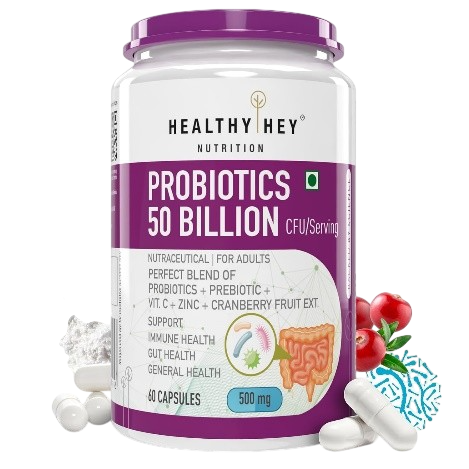 HealthyHey Nutrition Probiotics 50 Billion CFU Multi- Strains